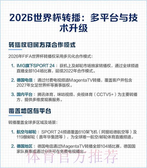 2026世界杯全程直播：苹果设备完整观看攻略