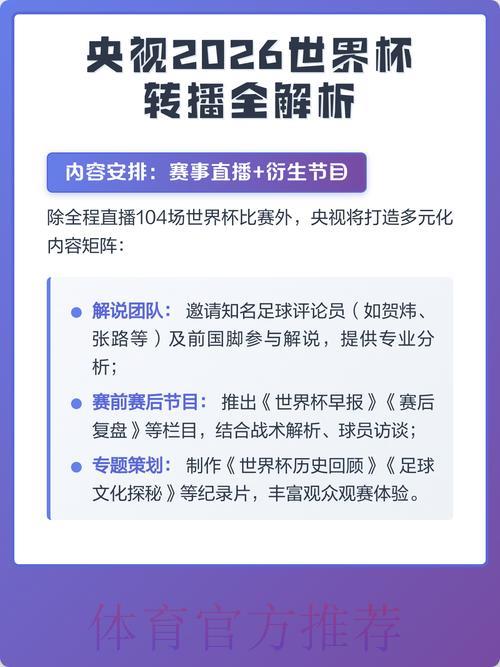 2026世界杯直播全指南：精彩看点深度解析