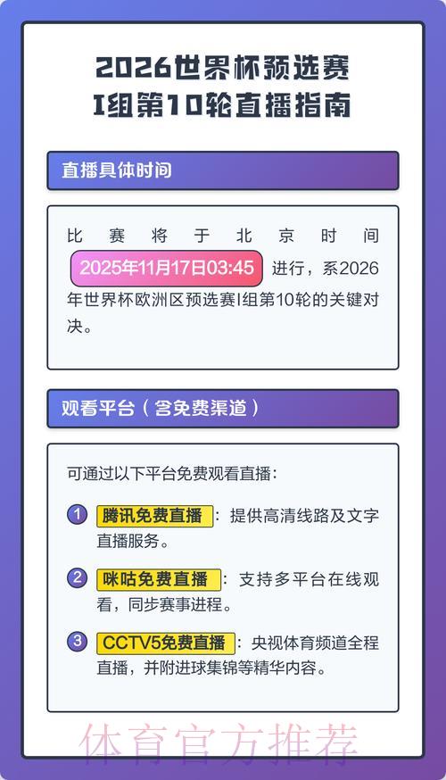 2026世界杯高清直播完全指南